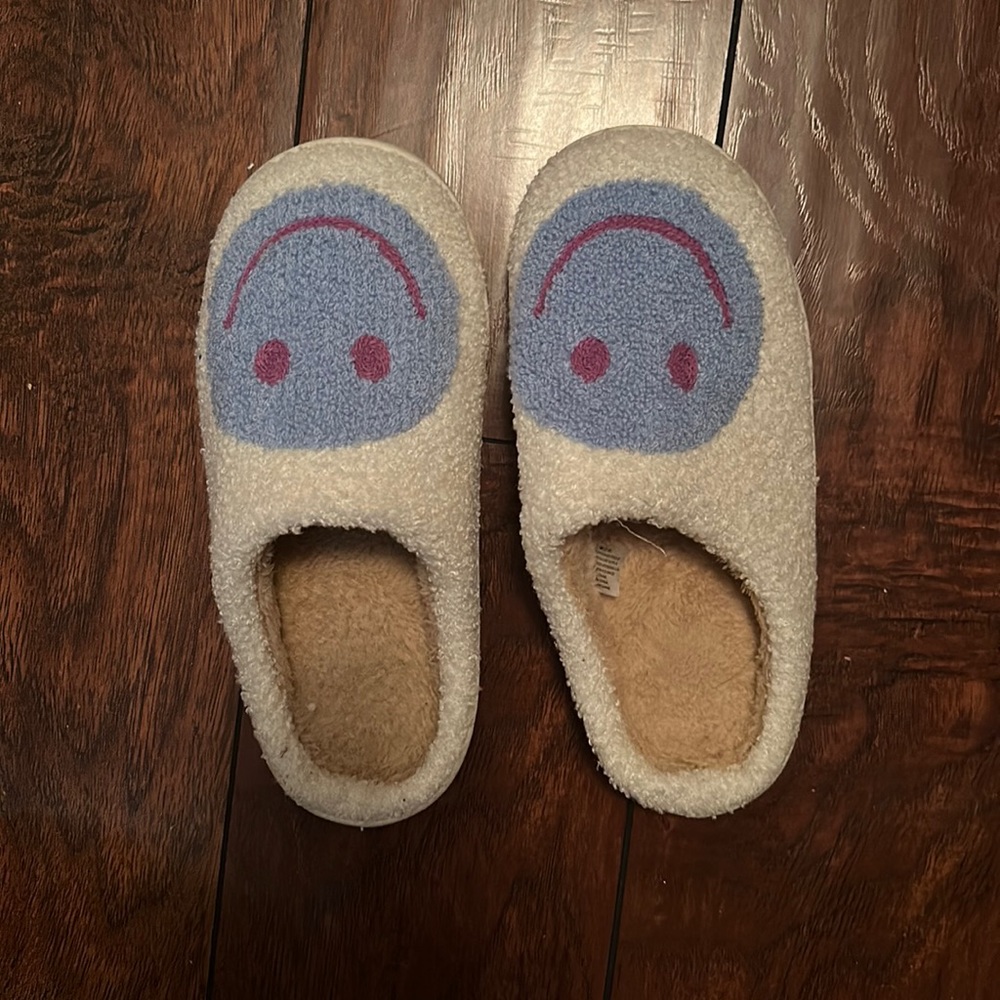Smiley face slippers